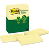 3M 655-RP Yellow Recycled Post-It Greener Notes 76 x 127mm Pack 12