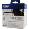 Brother DK 22251 Paper Tape 62mm x 15.24m Black & Red on White Label Roll