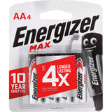 Energizer MAX AA Alkaline Batteries  Pack 4