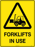Forklift Safety Signs - FORKLIFTS IN USE