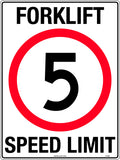 Forklift Safety Signs - FORKLIFTS SPEED LIMIT 5Km