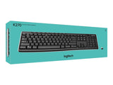 Logitech K270 2.4 GHz Wireless Full Size Keyboard Unifying Receiver 128-bit encryption