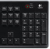 Logitech K270 2.4 GHz Wireless Full Size Keyboard Unifying Receiver 128-bit encryption