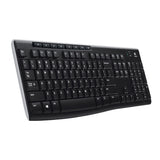 Logitech K270 2.4 GHz Wireless Full Size Keyboard Unifying Receiver 128-bit encryption