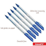 Luxor Focus Smooth Medium Ballpoint Pens Blue Box 12