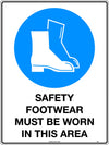 Mandatory Signs- SAFETY FOOTWEAR MUST BE WORN IN THIS AREA