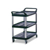 Rubbermaid 4091 Open Sided 3 Tier Large Trolley Black 136kg Rated