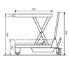 Scissor Lift Table Trolley 300Kg -Manual