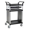 Verdex 3 Tier Aluminium Framed Computer Cart with Slide Out Shelf V1470