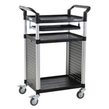 Verdex 3 Tier Aluminium Framed Computer Cart with Slide Out Shelf V1470