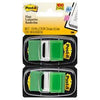 3M 680-GN2 Post-It Flags 25.4 x 43.2mm Green Twin