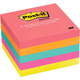 3M 654 5PK Post-It Note 76 x 76mm Cape Town100 Sheets Per Pad Pack 5