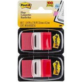 3M 680-RD2 Post-It Flags 25.4 x 43.2mm Red Twin