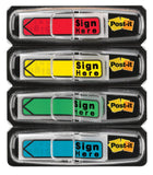 3M 684-SH Post-It Flags 11.9 x 43.2mm Sign Here 30 flags of Each Colour Pack 120