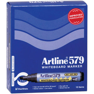 Artline 579 Whiteboard Marker Chisel Black Box 12