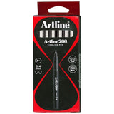 Artline 200 Fineliner Pen 0.4mm Black  Box 12