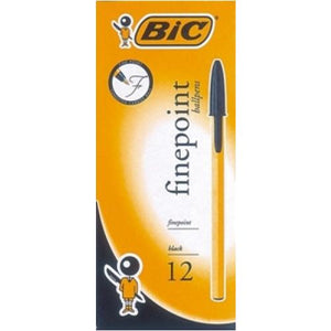 Bic Cristal Fine Point 0.7mm Ballpoint Pens Black Box 12