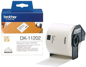 Brother DK 11202 Shipping Address Labels 62x100mm Black on White Roll 300 Labels