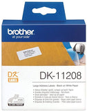 Brother DK 11208 Shipping Address Labels 38x 90mm Black on White Roll 400 Labels