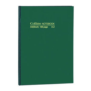Collins 05804 Casebound A4 Notebook Indexed A to Z 168 Page