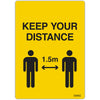 DURUS Keep Your Distance Window Decals 400146471 105W x 148H  2 Pack