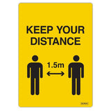 DURUS Keep Your Distance Window Decals 400146471 105W x 148H  2 Pack