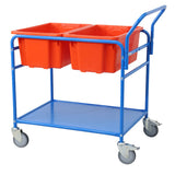 Durolla Double Tub Order Picking Trolley With 2 x No 10 Red Tubs