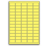 Eco Friendly A4 65L Fluro Yellow Address Labels 38.1 x 21.2mm Pack 100