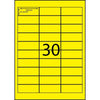 Eco Friendly A4 30C Fluro Yellow Address Labels 64 x 25.4mm Pack 100