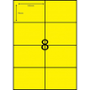 Eco Friendly A4 8C Fluro Yellow Shipping Label 105 x 74mm Pack 100