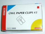 Esselte No 3 Owl Clip 25mm Box 100 Silver