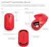 Kensington Sure Track 2.0 Bluetooth, Wireless 2.40GHz 4000 dpi Optical Mouse Red