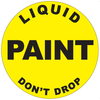 Liquid Paint Don't Drop  100mm Diameter Fluro Label Roll 500