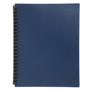 Marbig 2007027 Refillable Display Book A4 20 Pocket Dark Blue