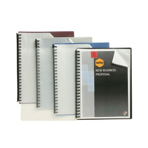Marbig 2007202 Refillable Display Book A4 Clear Front 20 Pocket Black