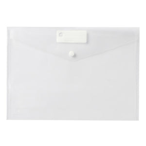 Marbig 2015000 Envelope Document Holder A4 Button Clear Pack 10