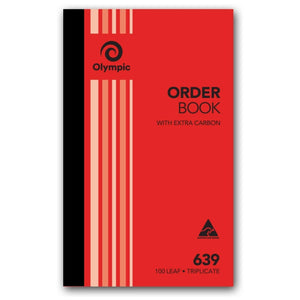 Olympic 639 Carbon Triplicate Order Book 8 x 5