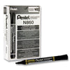 Pentel N860 Permanent Marker Chisel Black Box 12