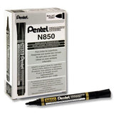 Pentel N850 Permanent Marker Black Box 12