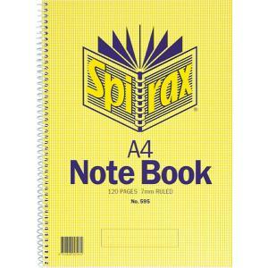 Spirax 595 A4 Spiral Notebook Side Opening 210x297mm120 Pages