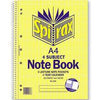 Spirax 606 A4 4 Subject Spiral Notebook Side Opening 210x297mm 320 Pages