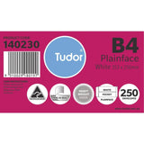 Tudor 140230 B4 Plain White 353x250mm Pocket Peel and Seal Envelopes Box 250