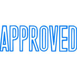 Xstamper CX-BN 1008 "APPROVED" Blue 5010080 Self inking Message Stamp 