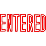 Xstamper CX-BN 1021 "ENTERED" Red 5010210 Self inking Message Stamp 