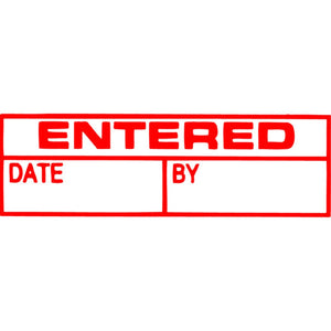 Xstamper CX-BN 1534 "ENTERED/DATE/BY" Red 5015340 Self inking Message Stamp 