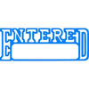 Xstamper CX-BN 1205 "ENTERED/DATE" Blue 5012050 Self inking Message Stamp