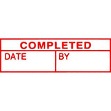 Xstamper CX-BN 1542 "COMPLETED/DATE/BY" Red 5015422 Self inking Message Stamp